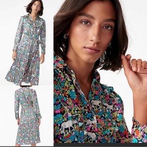 J. Crew Floral Midi Dress